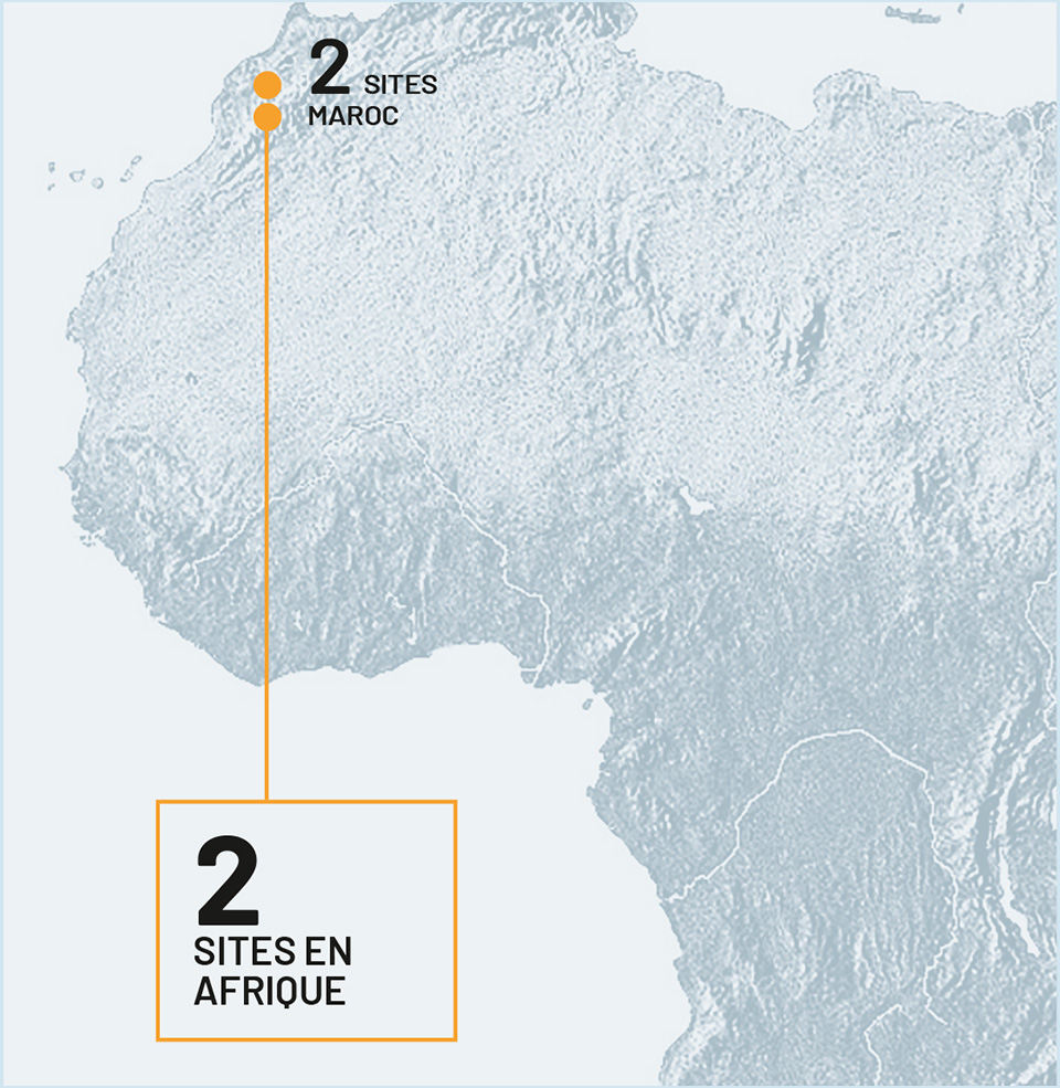 2 sites en Afrique