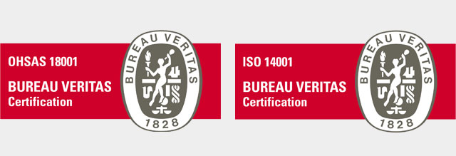 Certifications ISO 14001 (Environnement) et OHSAS 18001 (Santé et Sécurité au travail)